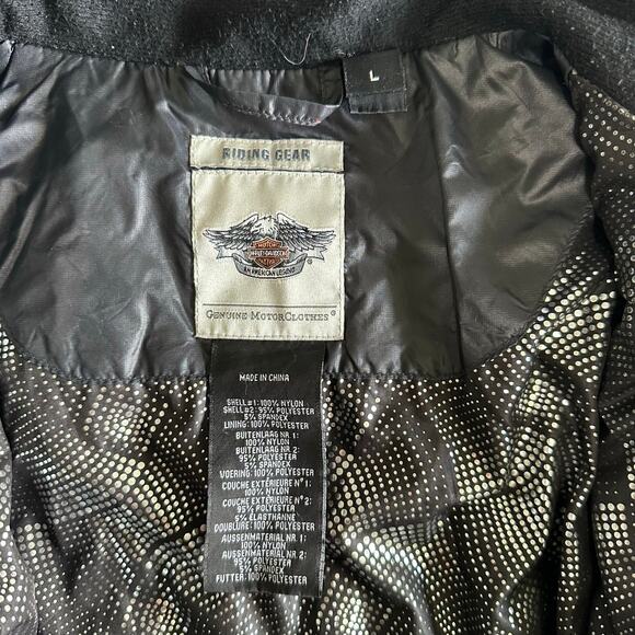 Harley-Davidson Women’s Quilted Insulated Riding Jacket Black Orange Size Large - Picture 8 of 12